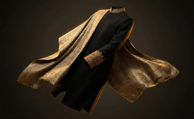 Celý koncept se nechal inspirovat slavnostními arabskými oděvy.