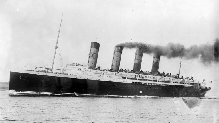 Lusitania - Loď dostala ocenění za nejrychlejší přeplutí severního Atlantského oceánu.