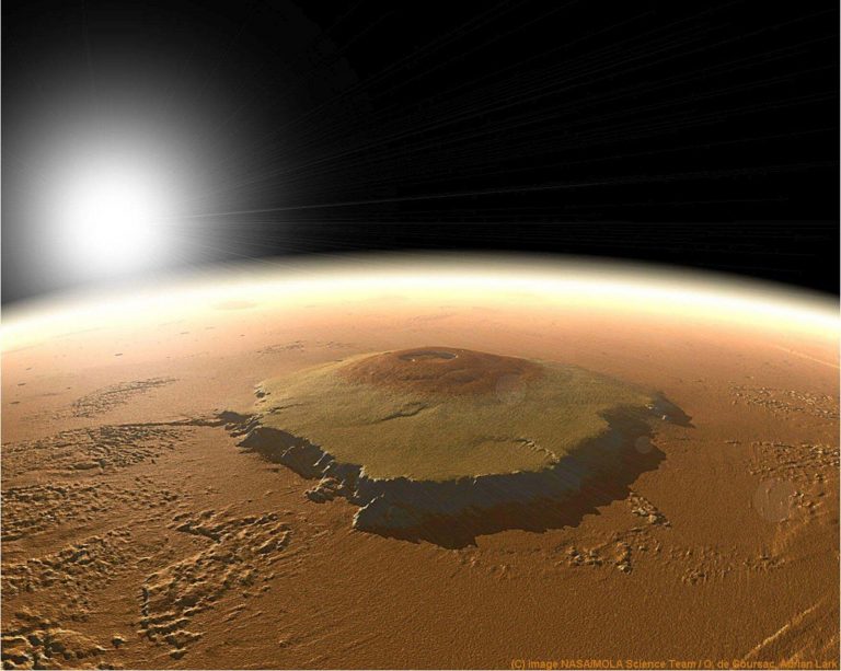 Na Marsu se nachází hora vysoká 21,9 km.