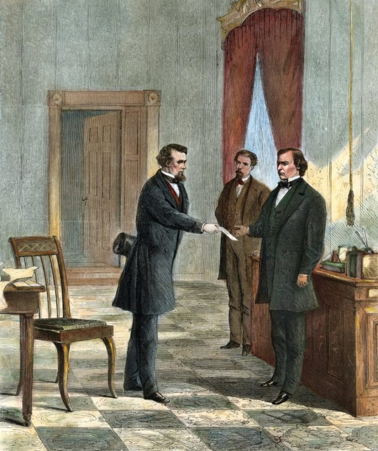 Napětí vyvrcholilo v únoru 1868, kdy byl prezident předvolán k soudu.