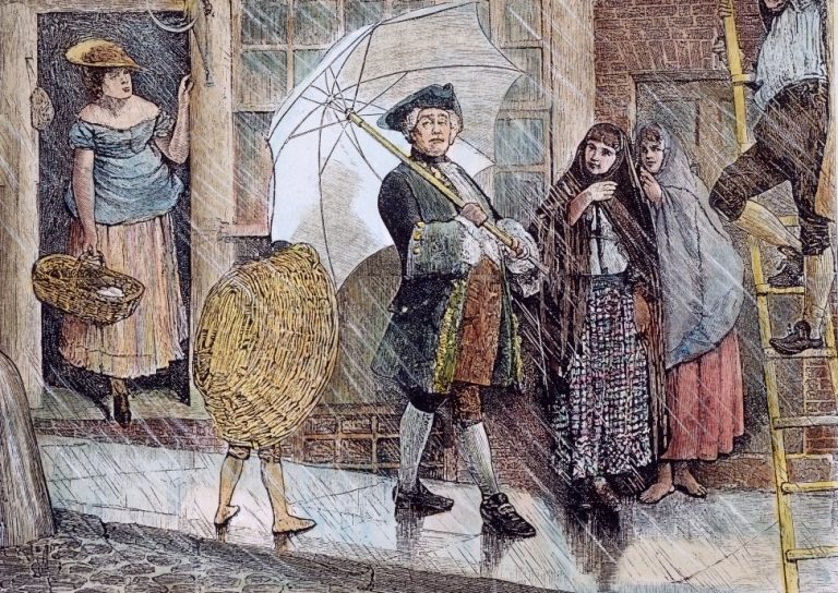 Když ale vyrazí s deštníkem do Londýna, lidé se mu zpočátku posmívají.