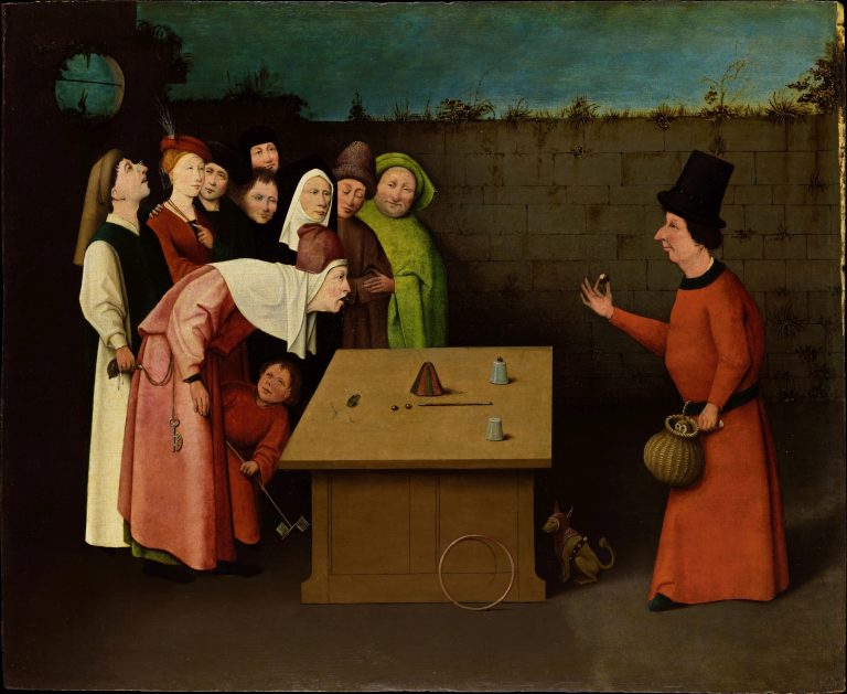 Hieronymus Bosch nemá o skořápkách valné mínění. Na jeho obraze nechybí ani obratný kapsář.