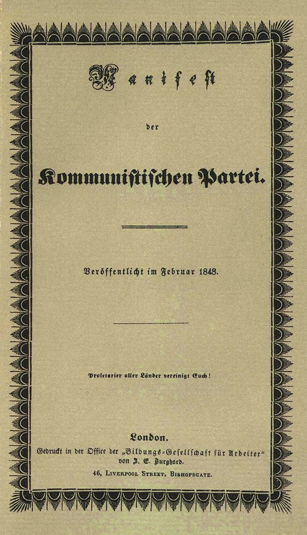 Manifest komunistické strany od Marxe a Engelse se umístil na čtvrtém místě.