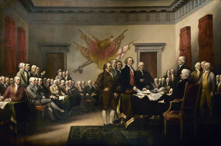 V roce 1776 pak kongres přijal prohlášení nezávislosti.