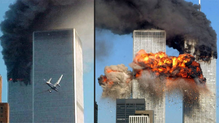 Únosci letadel narazili do věží WTC v New Yorku.