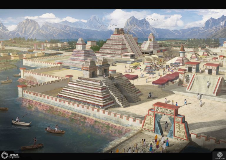 Tenochtitlán se za vlády Montezumy II. nebývale rozrostl.