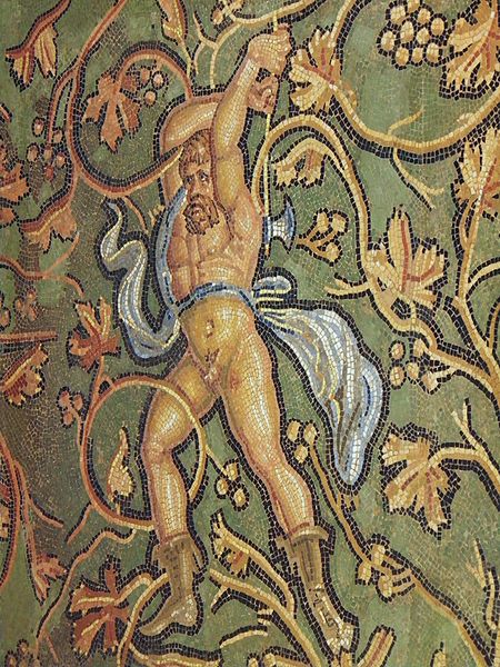 Obraz krále Lukyrga bojujícího se šlahouny vinné révy odráží dávnou řeckou pověst