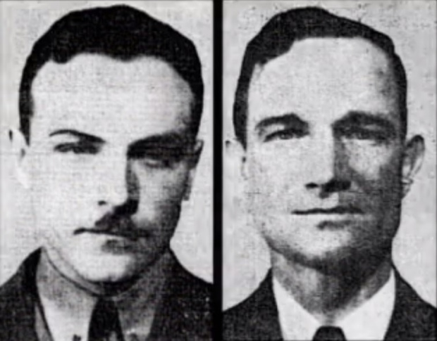 Piloti Ernest Dewitt Cody (vlevo) a Charles Ellis Adams (vpravo).