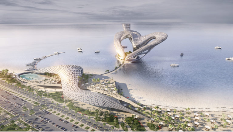 Za novým zábavním centrem ve tvaru srdce stojí renomovaná dubajská společnost Nad Al Shiba Engineering Consultants.