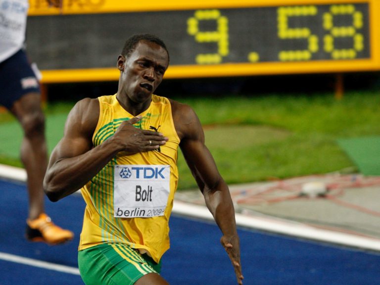 Nejrychlejší čas ve sprintu stále drží Usain Bolt.