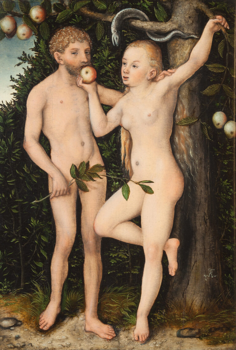 Na obraze Lucase Cranacha staršího ze 16. století už drží první žena v ruce jablko.