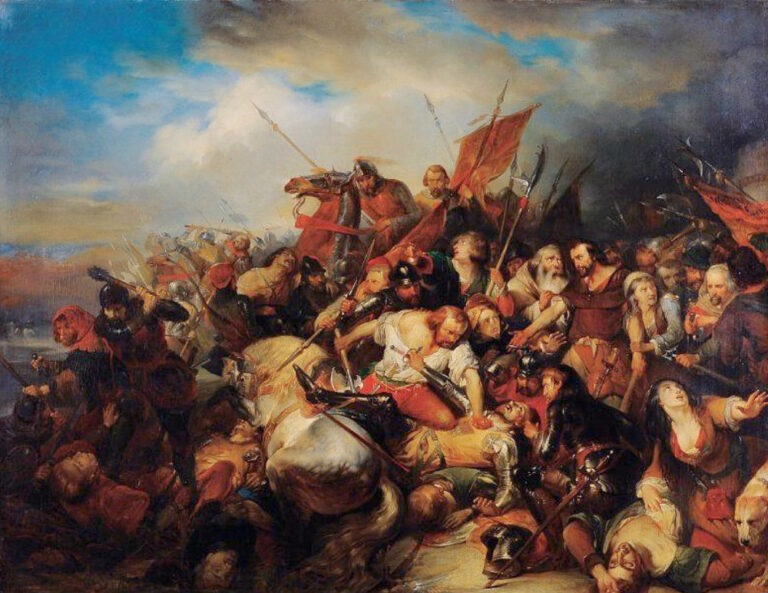 Robert z Artois v bitvě padne.