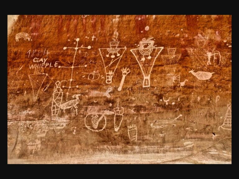 Zobrazuje petroglyf z Utahu tutéž anténu?