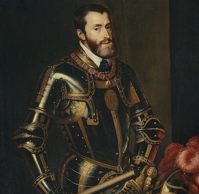 Do shluku lidí namaloval také císaře Karla V.