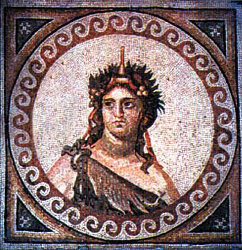 Dionýsos na mozaice z Antiochie