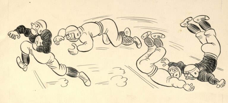 Své kresby ilustrátor věnoval i oblíbenému sportu.