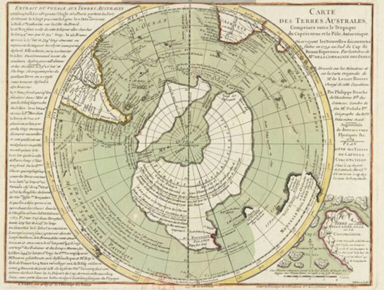 Buacheho mapa Antarktidy vzbudila velký rozruch již v době svého vzniku