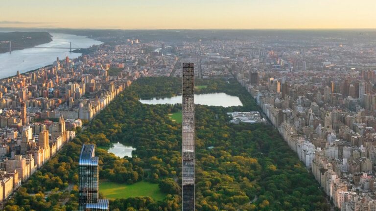 Apartmá s hlavní ložnicí je orientováno směrem na Central Park.