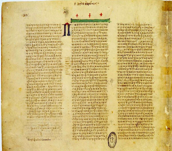 Nepsaným klenotem je bezpochyby Codex Vaticanus neboli řecky psaná Bible.
