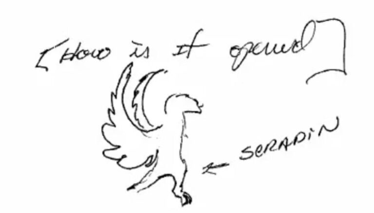 Jasnovidec č. 32 měl údajně spatřit schránku chráněnou okřídlenými bytostmi, patrně anděly.