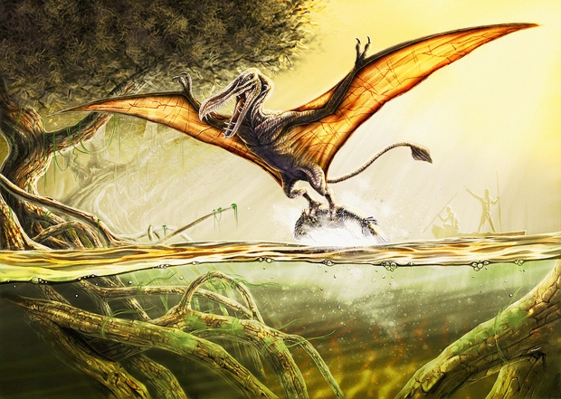 Útočí prý náhle ze tmy a mlhy. Někteří ho přirovnávají k prehistorickému ptakoještěrovi, jiní k obrovskému netopýru.