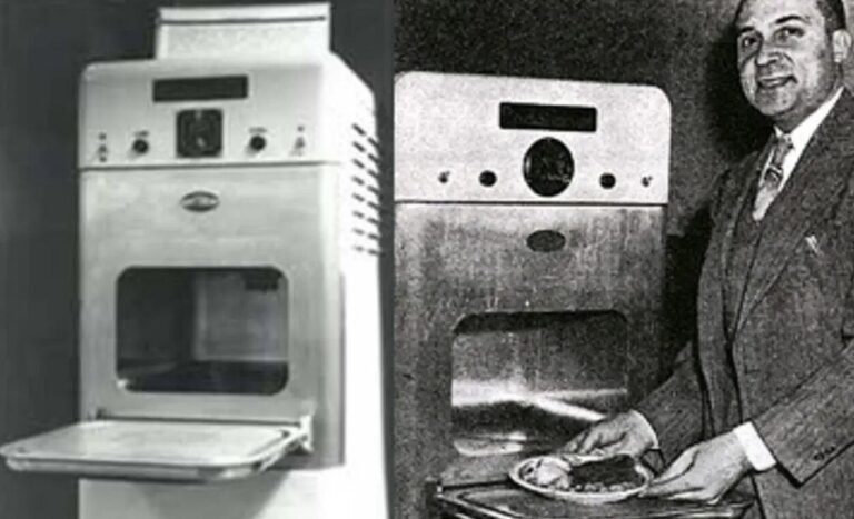 První mikrovlnka váží přes 300 kilogramů.