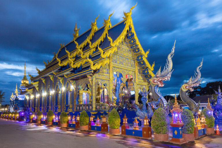 Nádherný Modrý chrám připomíná pohádkové sídlo, ve kterém žijí kouzelné bytosti.