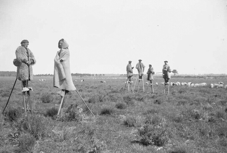 Chůdy byly na jihozápadě Francie nesmírně oblíbené.