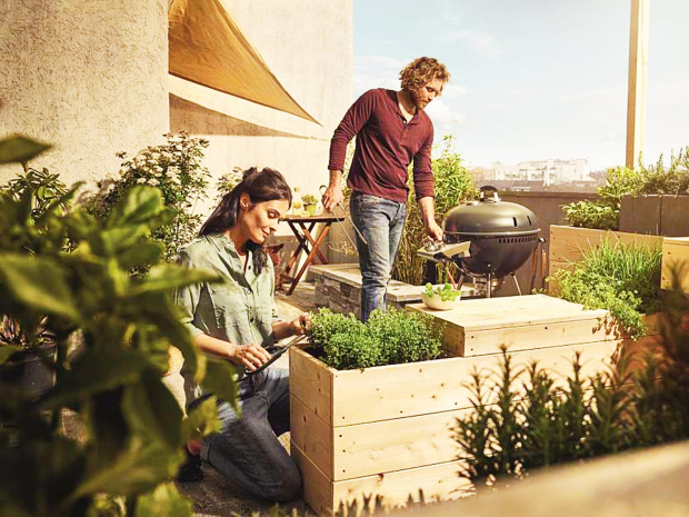 Podobně si lze vytvořit záhony také na terase.