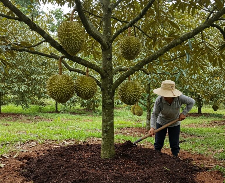 Durian na stromě může našincům trochu připomínat přerostlé kaštany.