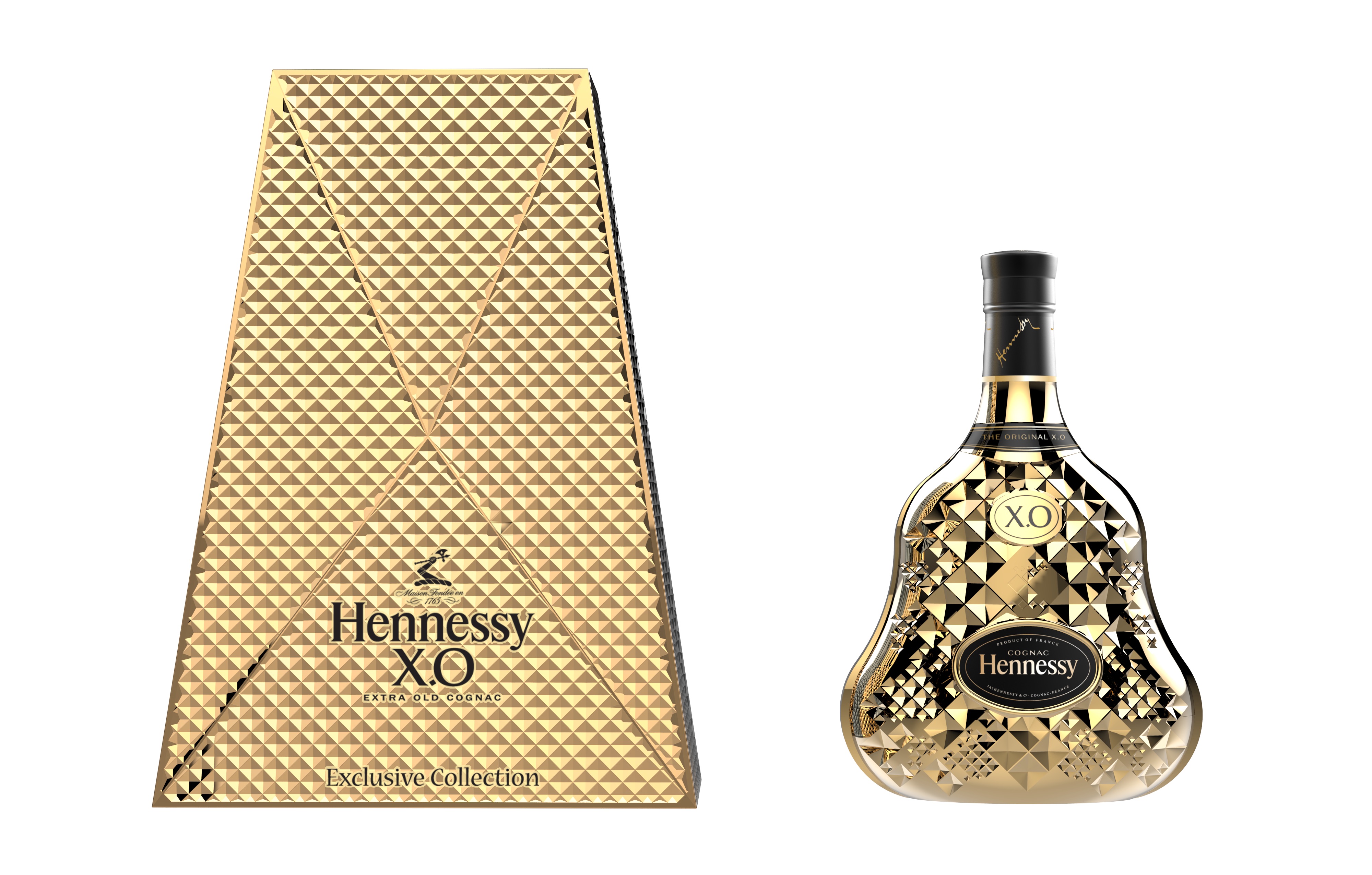 Návrh designu původní karafy lahve Hennessy X.O pochází už z roku 1947. Na tom novém pro rok 2015 pracoval designér Tom Dixon celé tři roky.