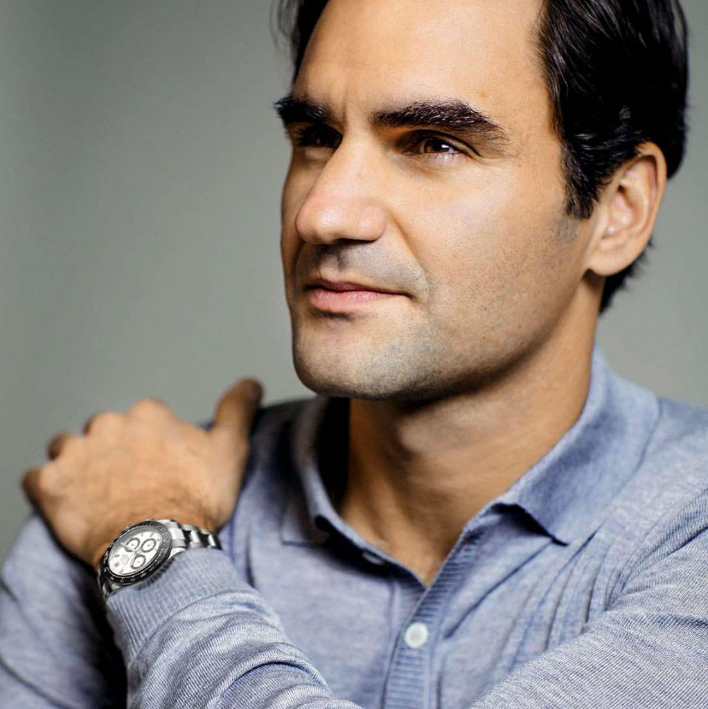 Do rodiny ambsadorů značky Rolex patří i tenista Roger Federer.
